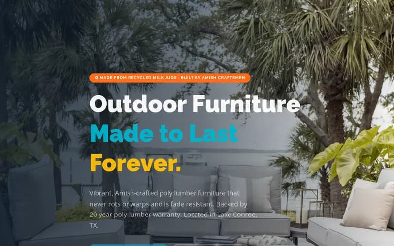 Screenshot of the Magnolia Outdoor Living website