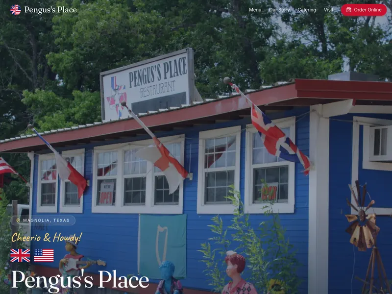 Screenshot of the Pengus's Place website